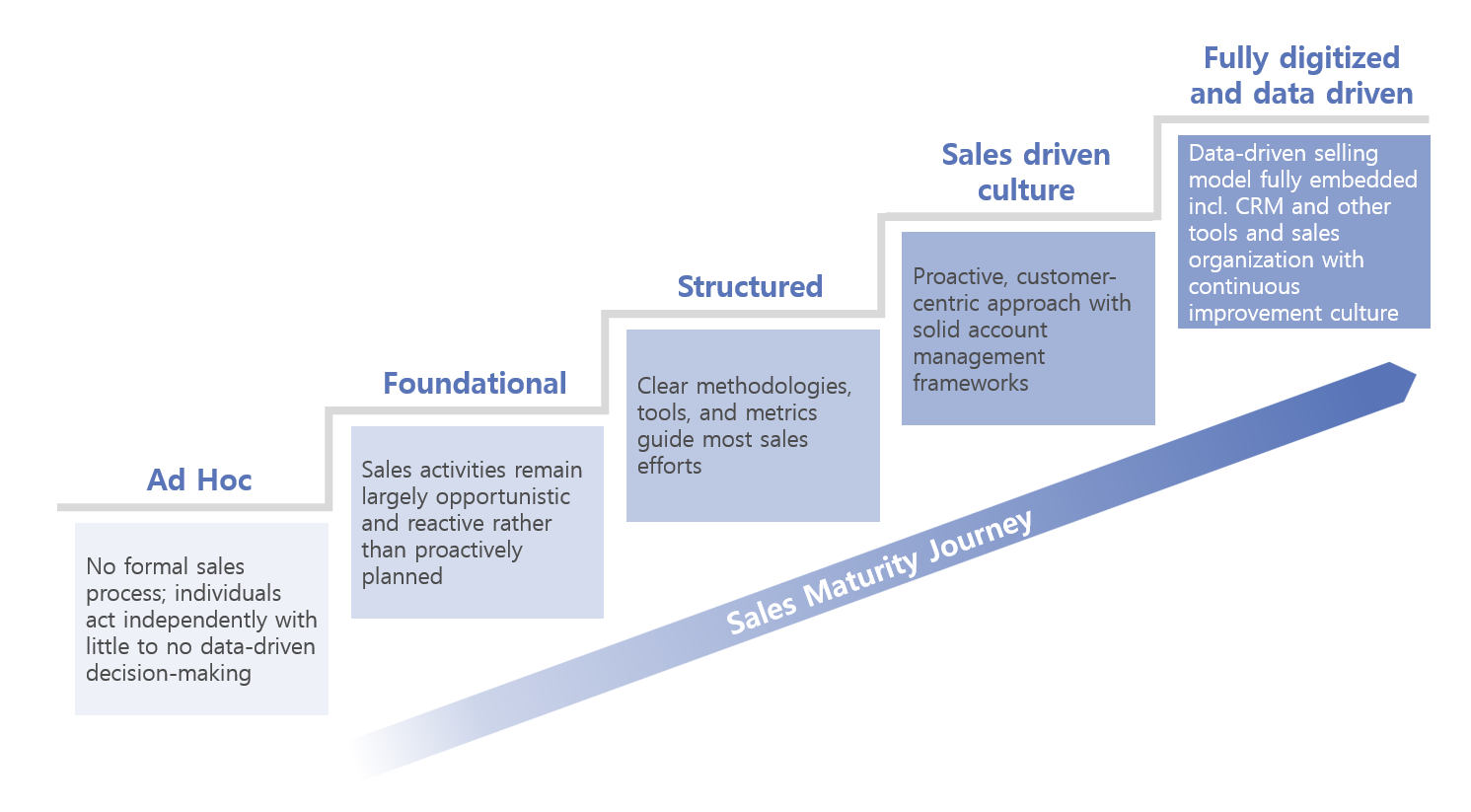 Sales Transformation Maturity Framework Stages