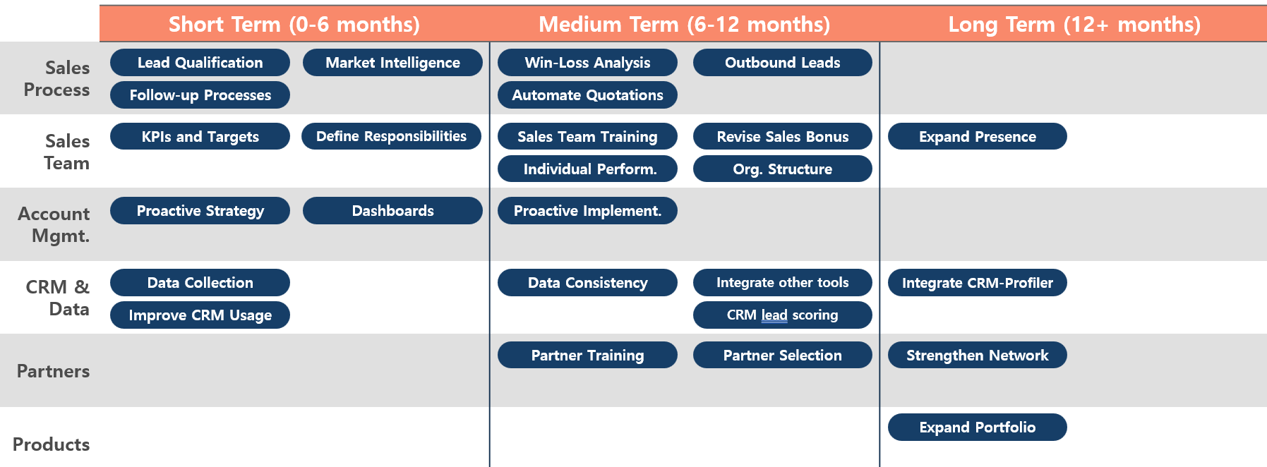 Sales Maturity Scan Roadmap